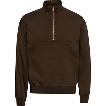 Felpa 1/4 zip Colorful Standard Organic coffee brown