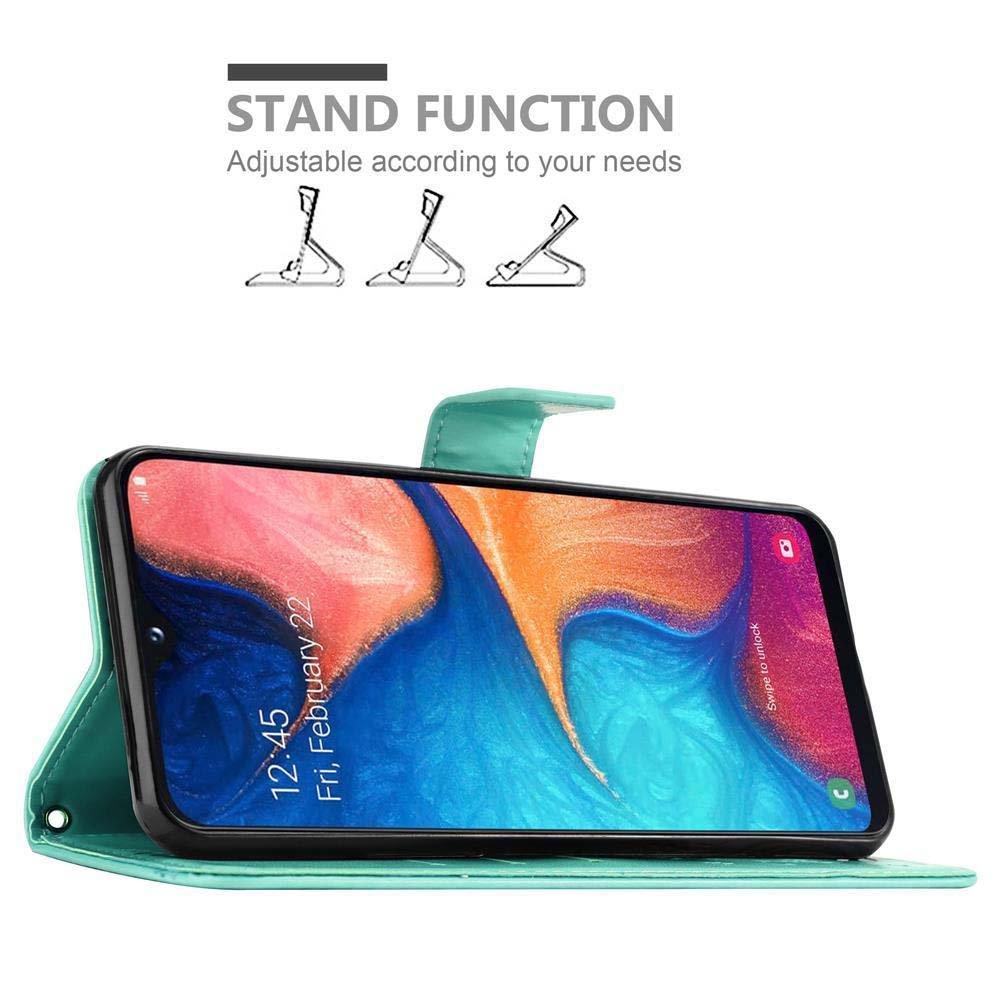 Cadorabo  Hülle für Samsung Galaxy A10e / A20e Blumen Design Magnetverschluss 