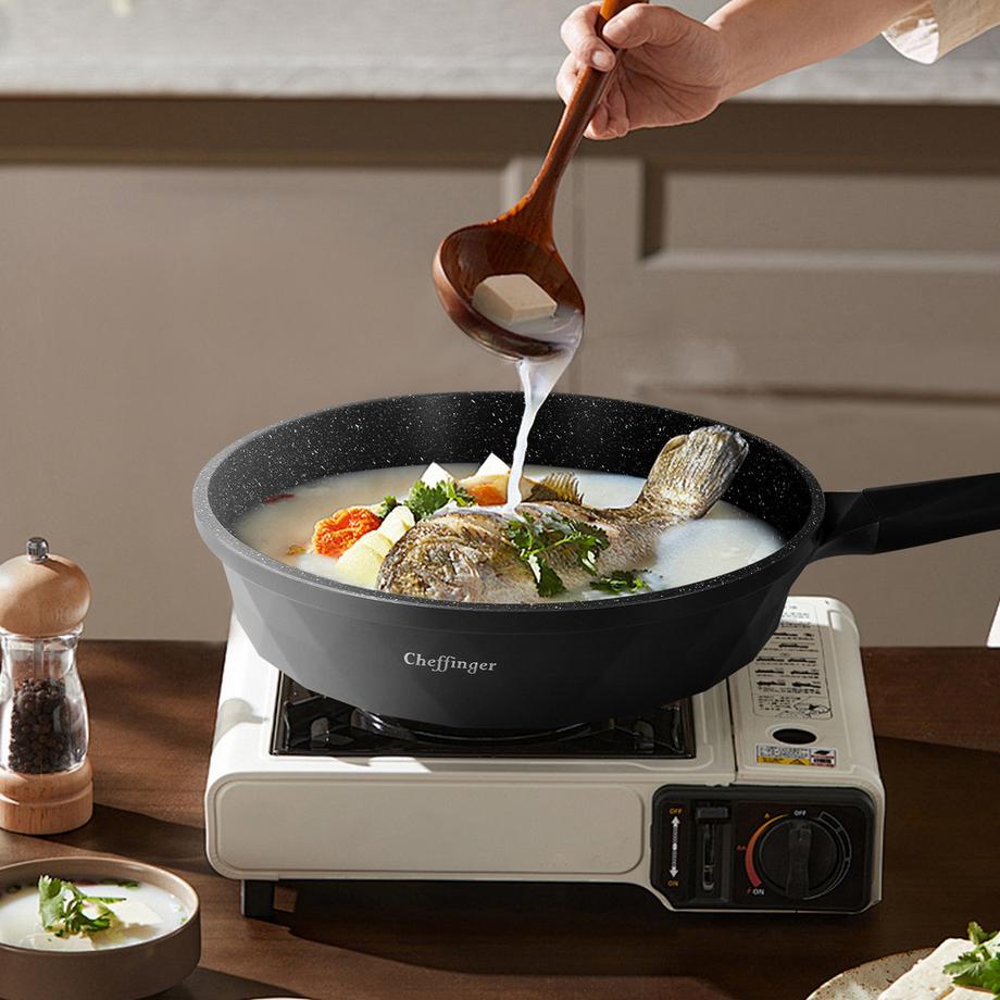 Cheffinger Ensemble de Cuisine 10 Pièce Motif Diamant  