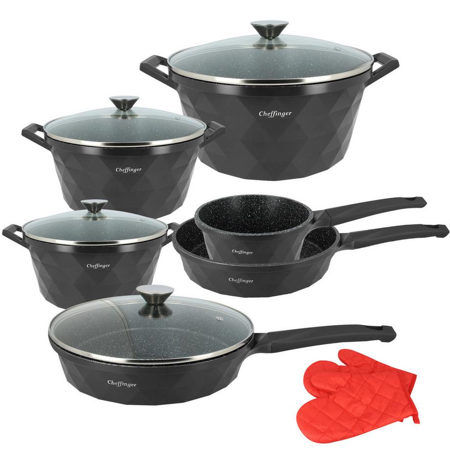 Ensemble de Cuisine 10 Pièce Motif Diamant