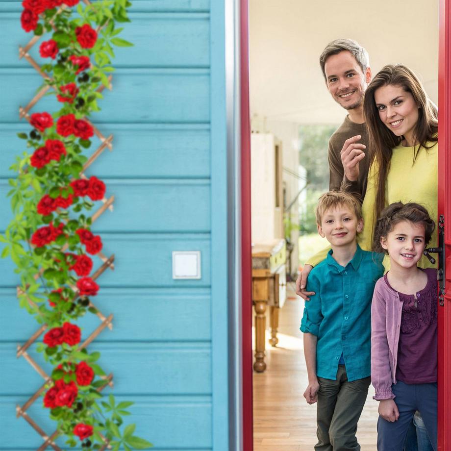 Northio  Treillis rétractable en bois, lot de 3 