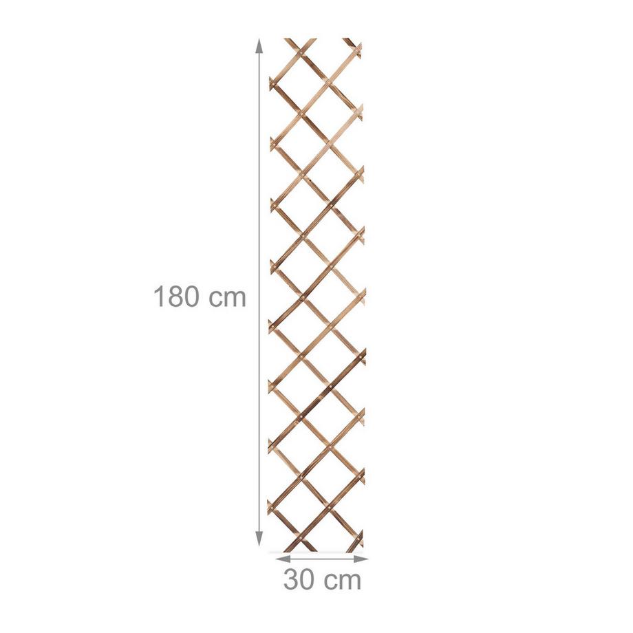 Northio  Treillis rétractable en bois, lot de 3 