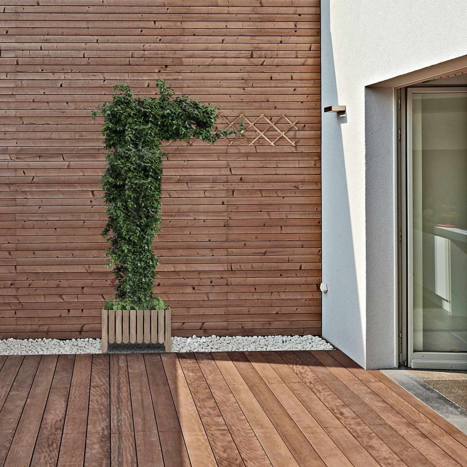 Northio  Treillis rétractable en bois, lot de 3 