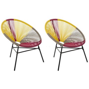 Lot de 2 chaises en Polyrotin Moderne ACAPULCO