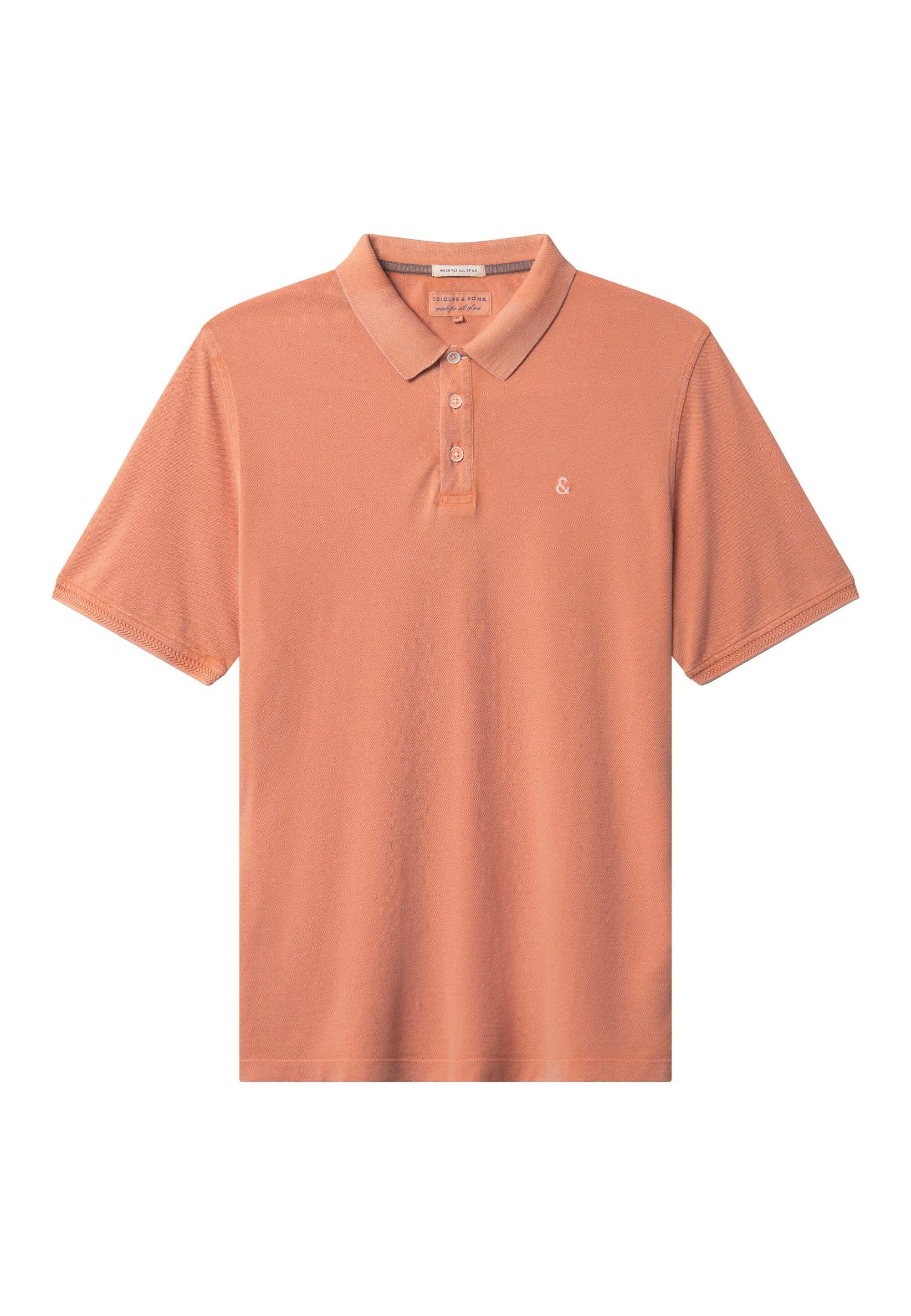 Image of Polos Garment Dyed Herren Orange L