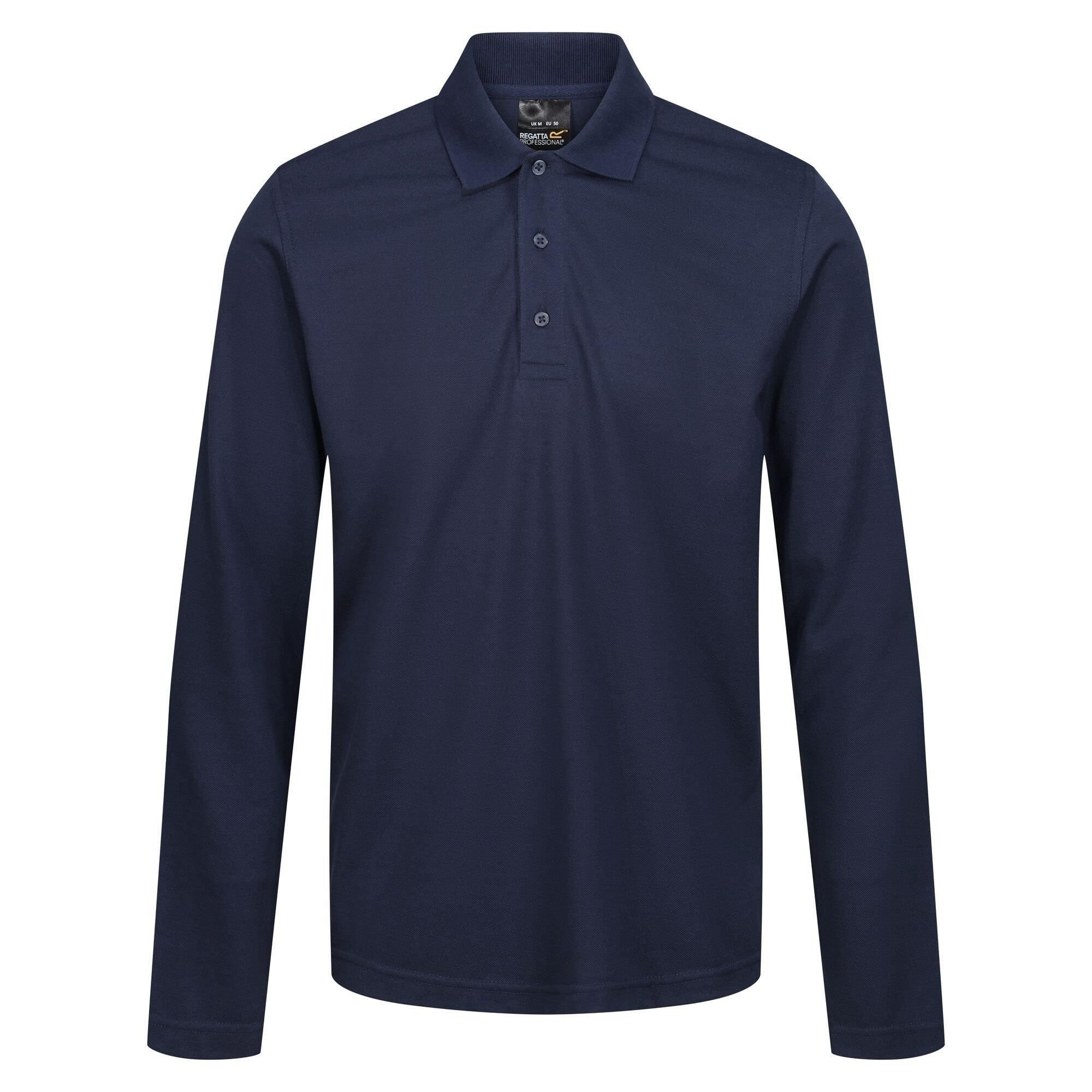 Image of Pro Poloshirt Langärmlig Herren Marine M
