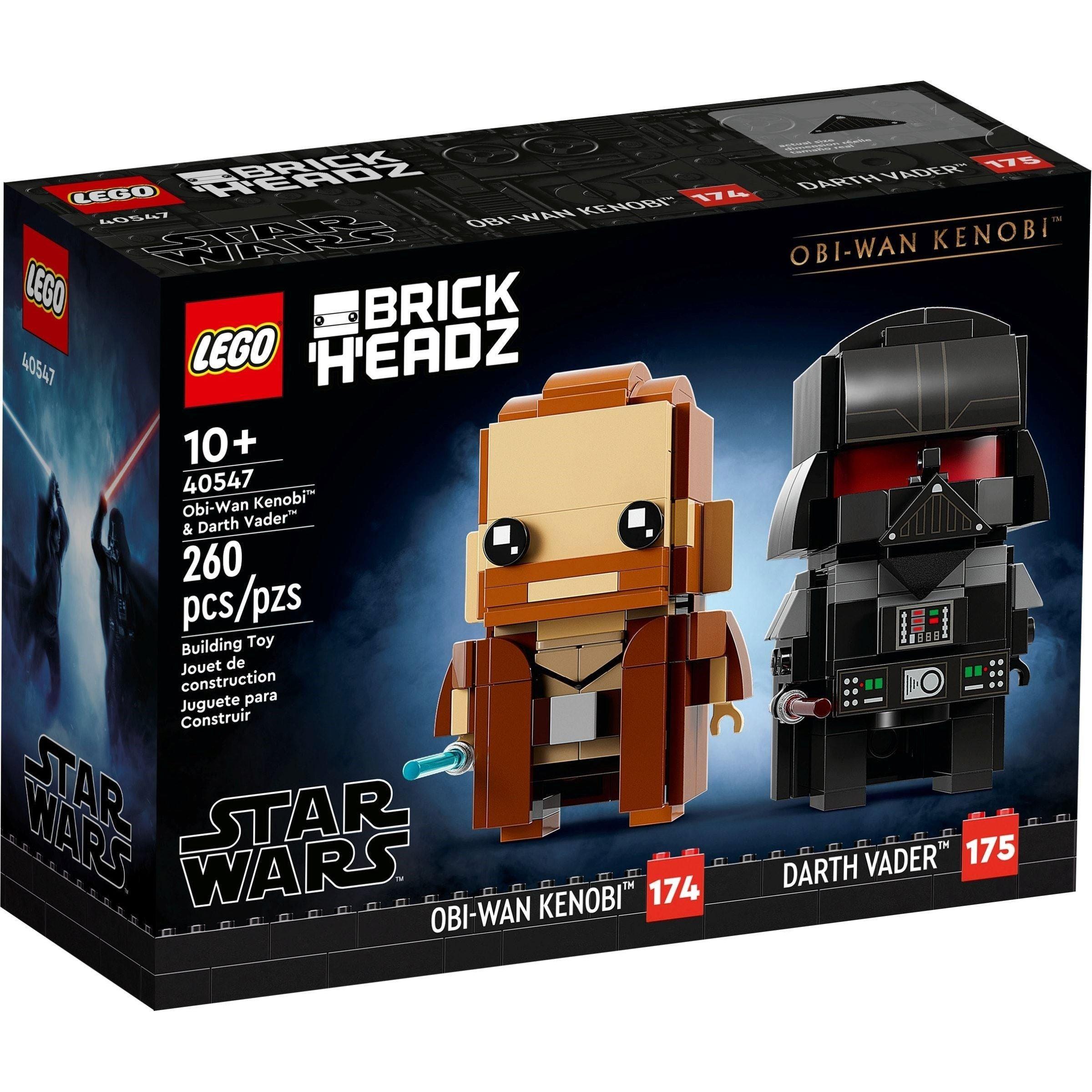 Image of LEGO Brickheadz Obi-Wan Kenobi & Darth Vader 40547
