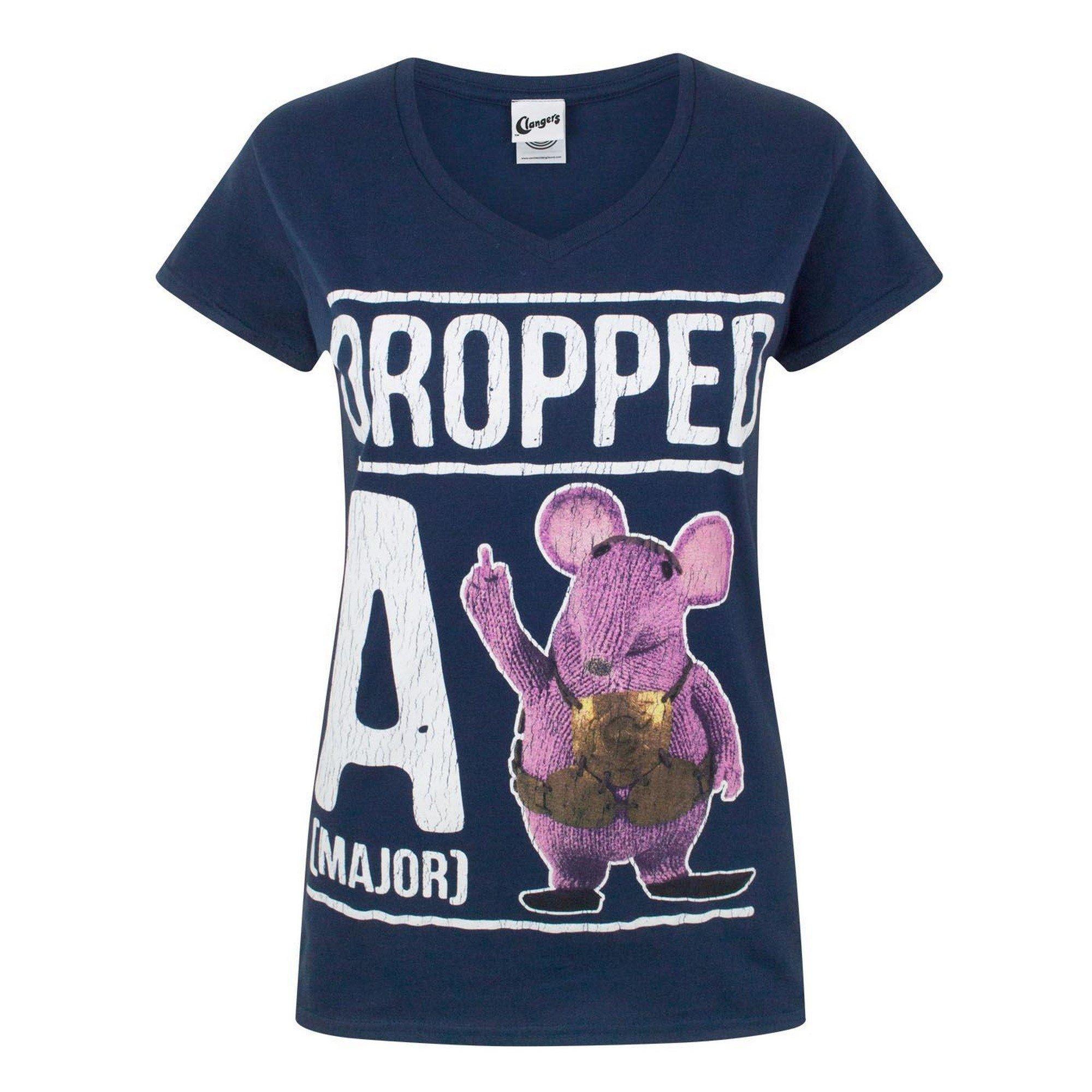 Image of Dropped A Major Clanger Tshirt Damen Marine XXL