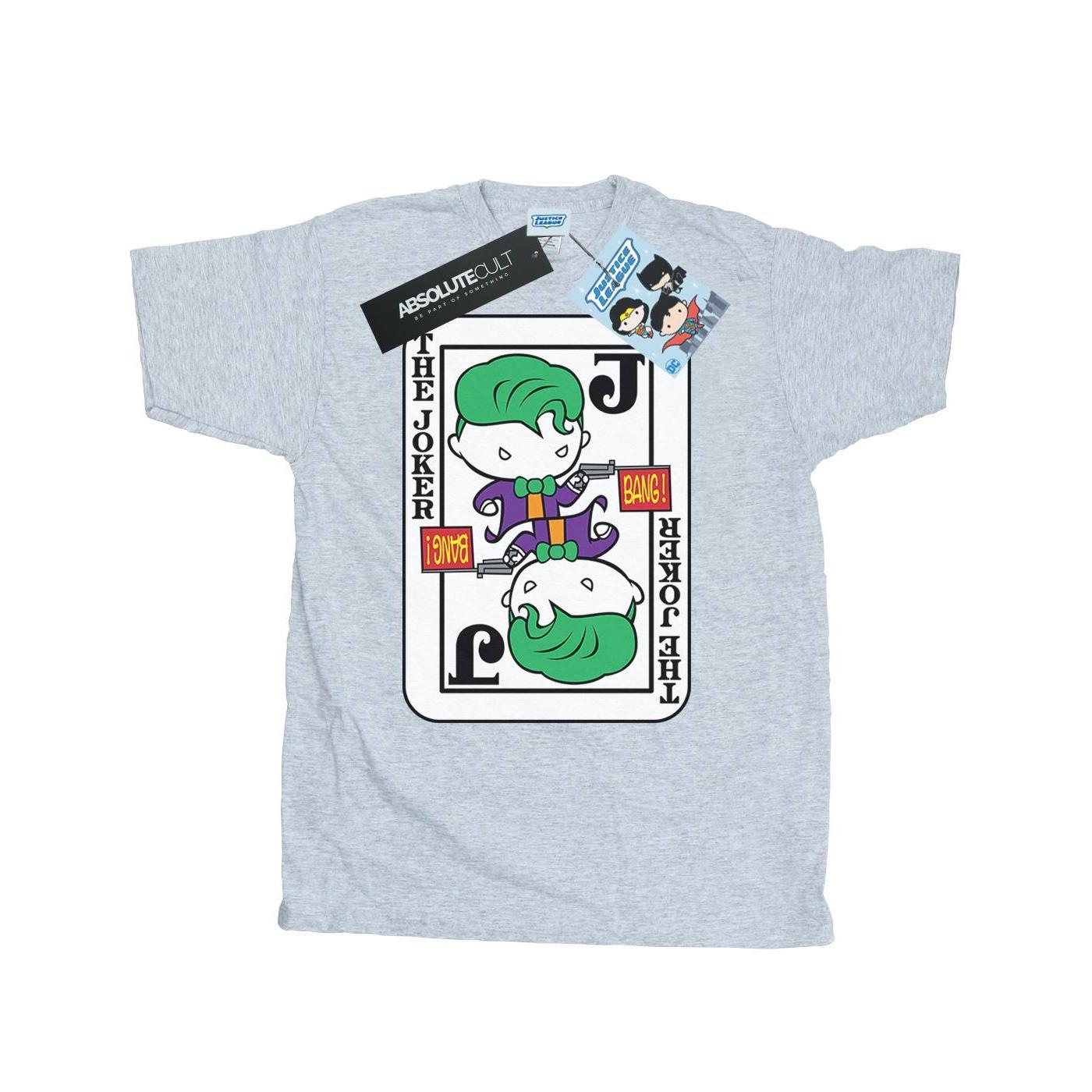 Image of Chibi Joker Playing Card Tshirt Herren Grau 3XL