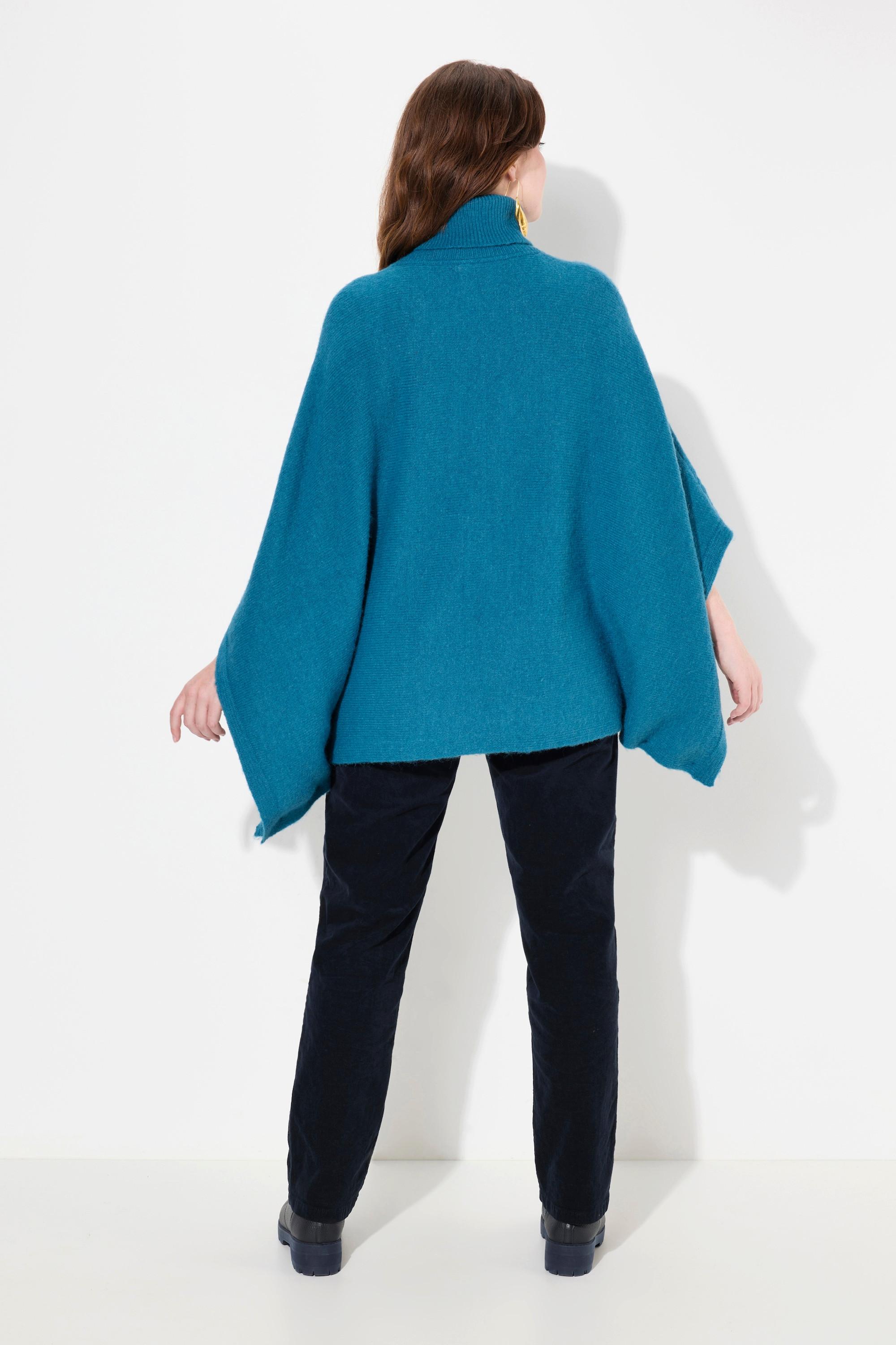 Ulla Popken Poncho Rollkragen Oversized Halbarm  