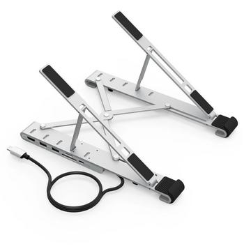 Tragbarer Choetech-Ständer / USB-C-Hub, HDMI 4K@30Hz/2xUSB-A/1xUSB-C/1xSD/1xTF