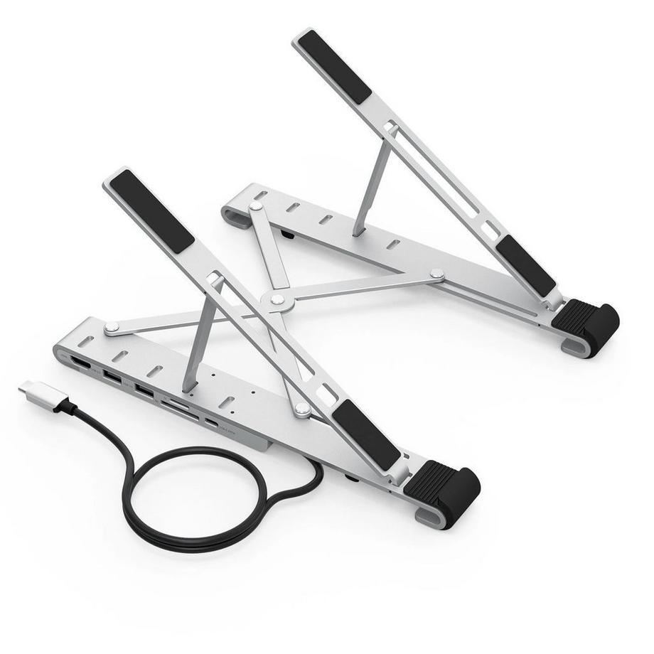 Tragbarer Choetech-Ständer / USB-C-Hub, HDMI 4K@30Hz/2xUSB-A/1xUSB-C/1xSD/1xTF