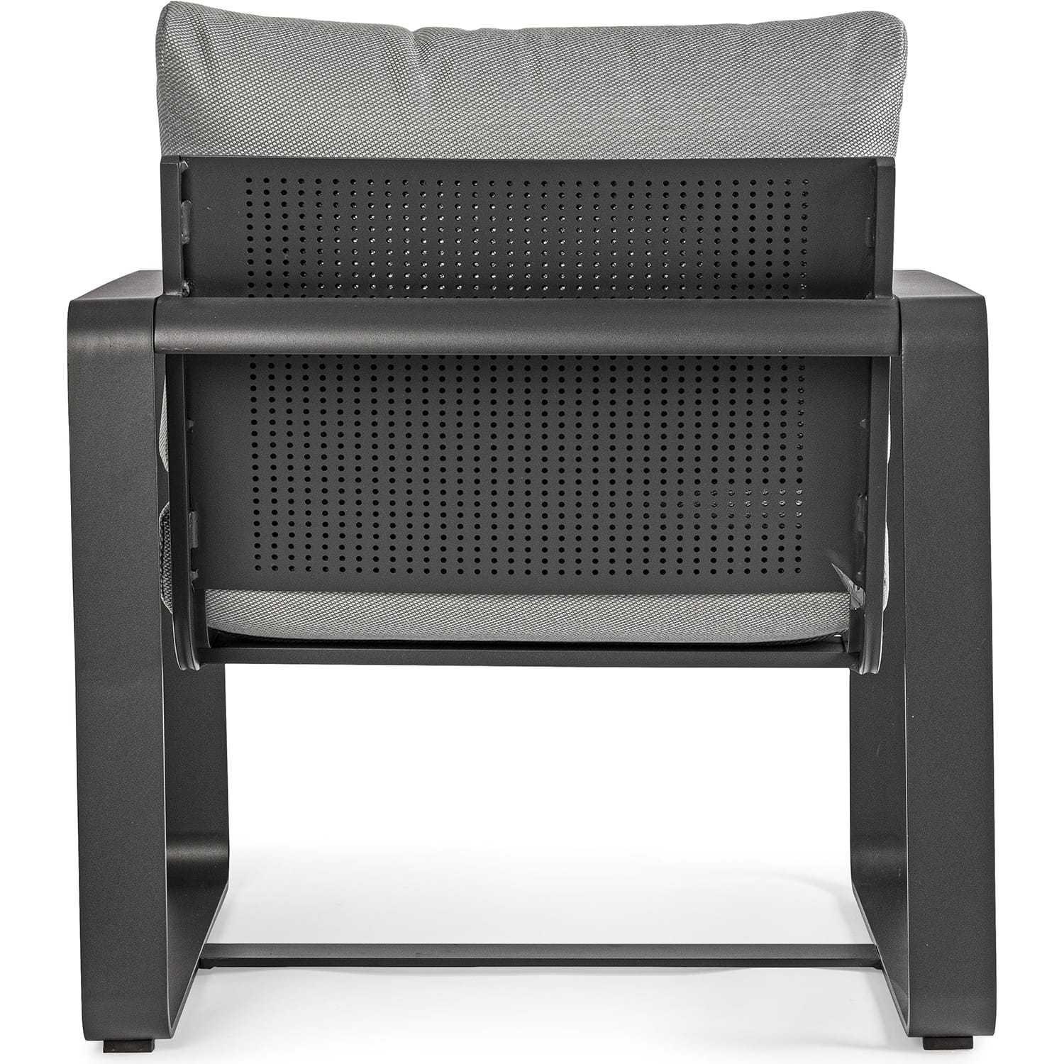 mutoni Fauteuil de jardin Merrigan avec coussins anthracite  