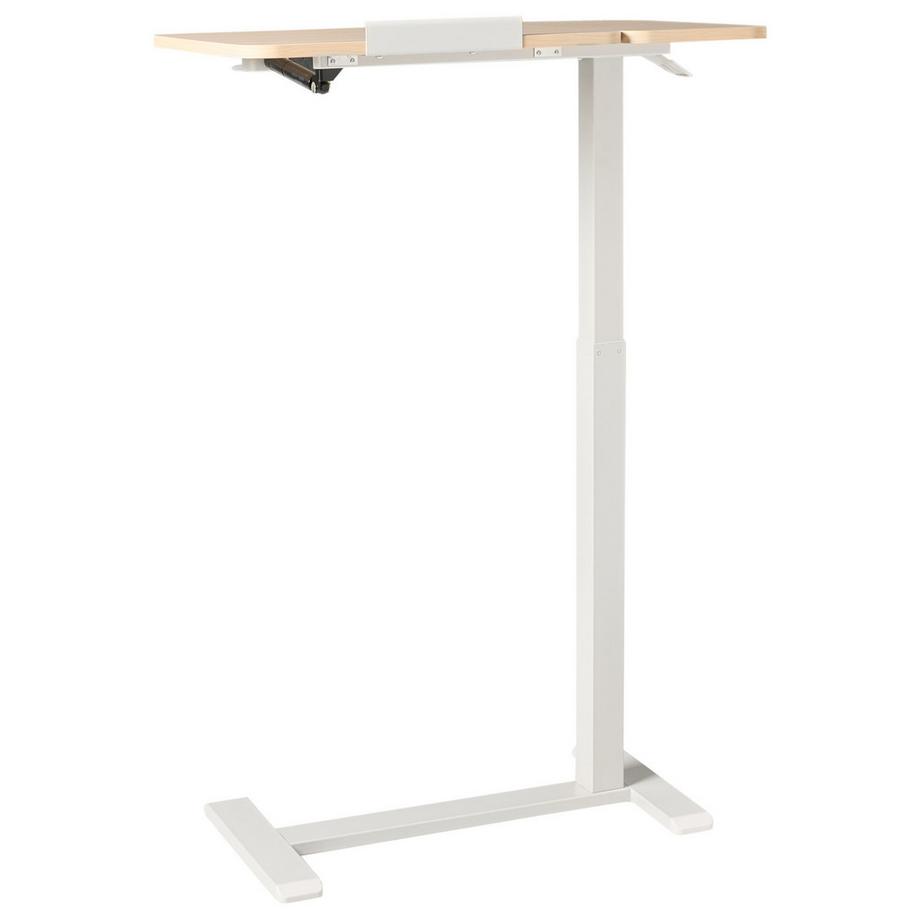 Beliani Bureau réglable manuellement en hauteur pour ordinateur portable en Panneau de particules de bois  SCHOLA  