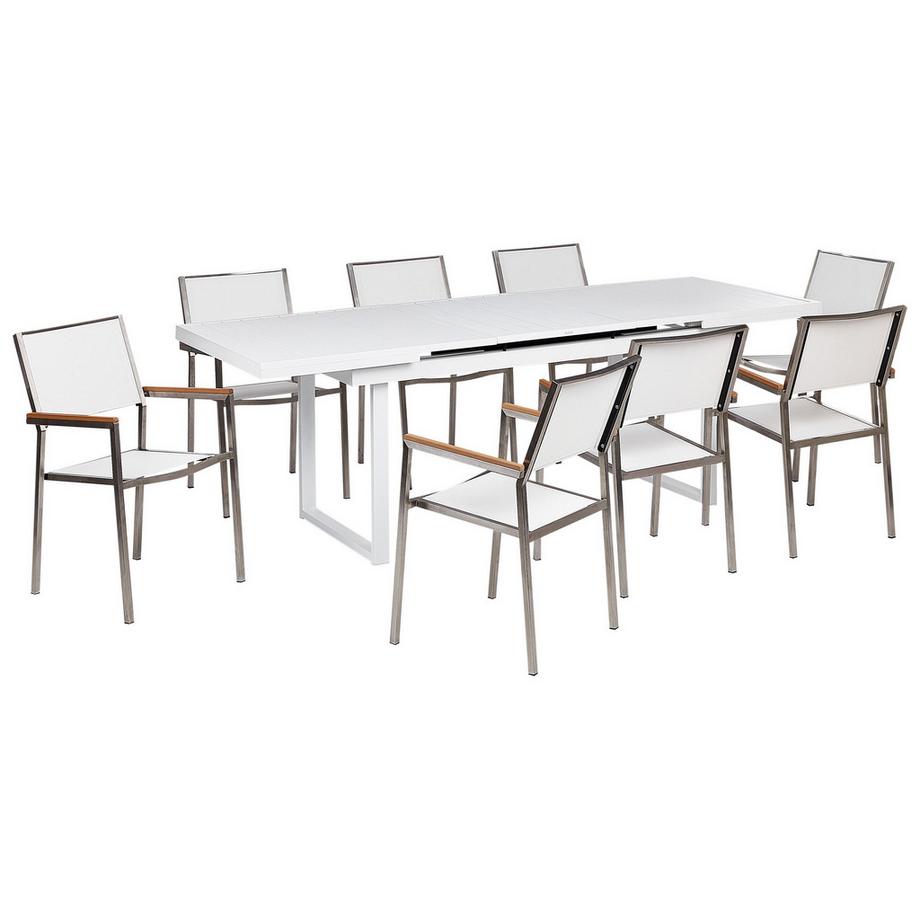 Garten-Essgruppe für 8 Personen aus Aluminium  VALCANETTO/GROSSETO