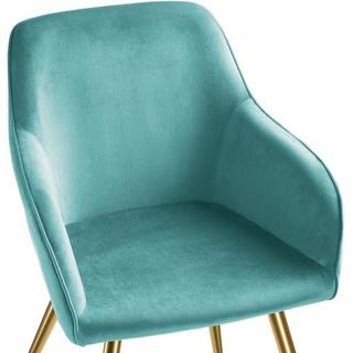 Tectake Chaise MARILYN Effet Velours Style Scandinave  
