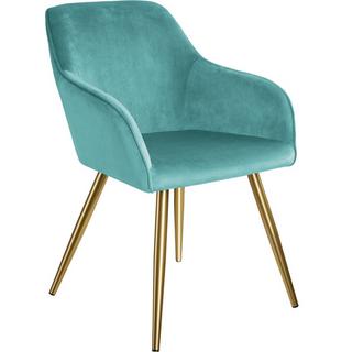 Tectake Chaise MARILYN Effet Velours Style Scandinave  