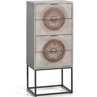 mutoni Commode haute Wood Mandala Mango 45x105  