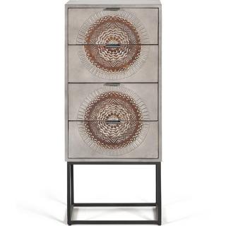 mutoni Commode haute Wood Mandala Mango 45x105  