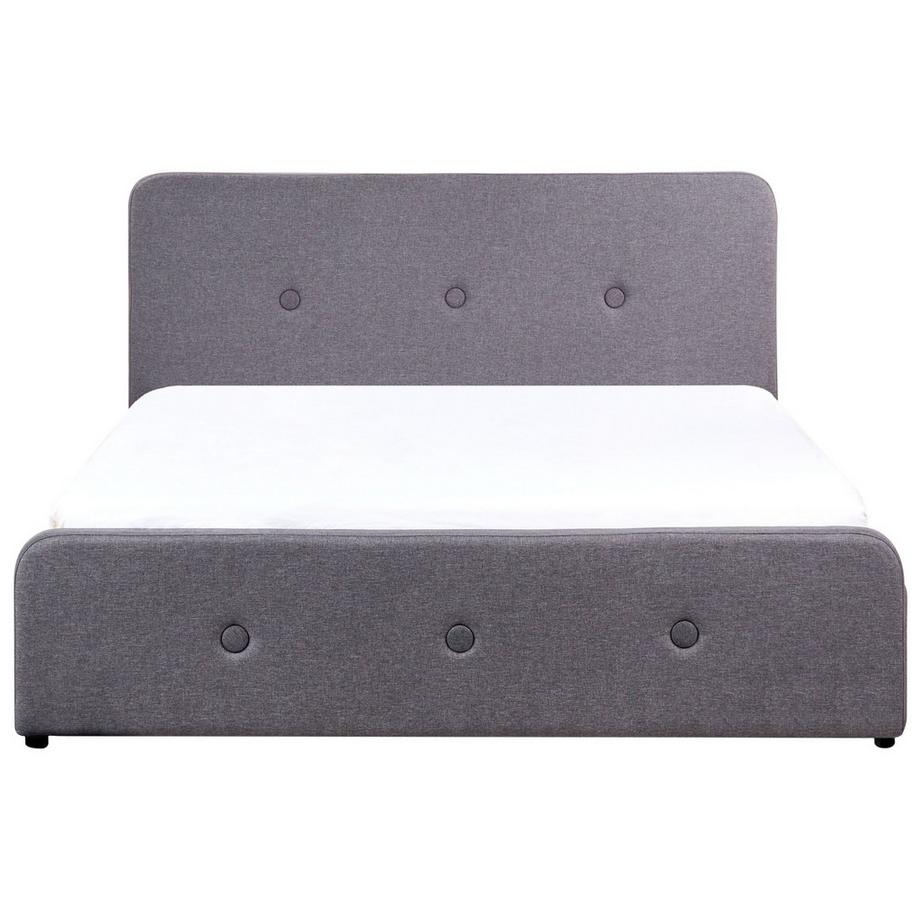 Beliani Lit ottoman en Tissu Rétro RENNES  