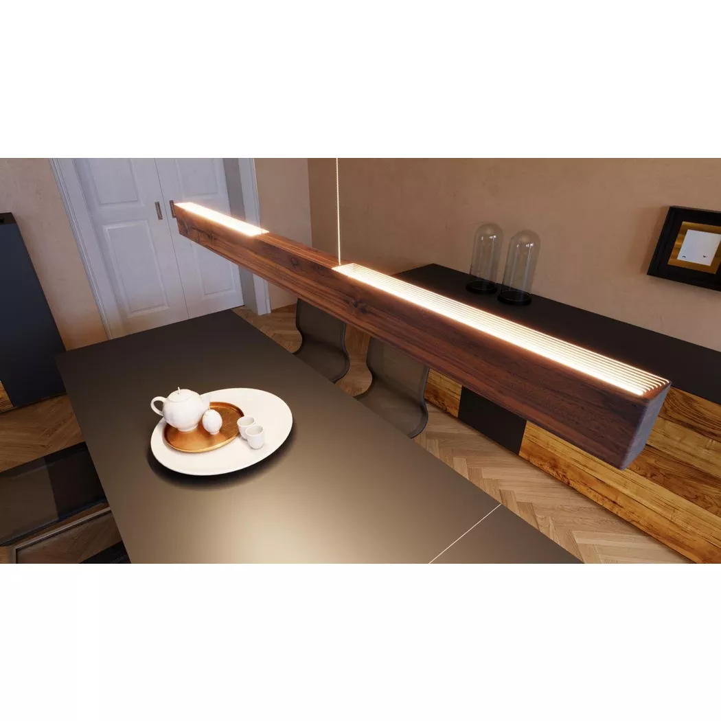 kln.swiss – Pendelleuchte Tentorium Fossa Nussbaum 1500, 150 cm,