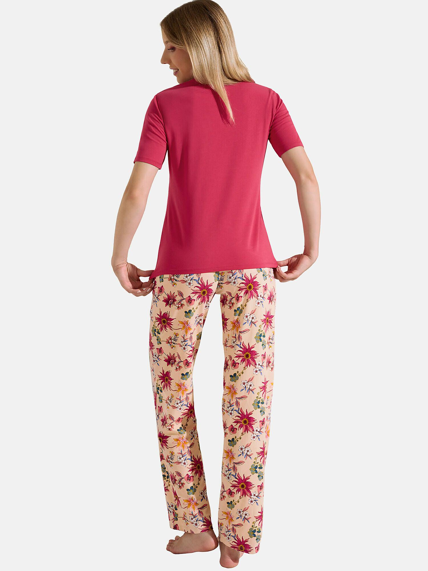 Lisca  Pyjama pantalon t-shirt manches courtes Flowers 