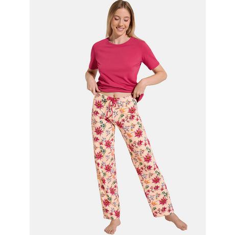 Lisca  Pyjama pantalon t-shirt manches courtes Flowers 