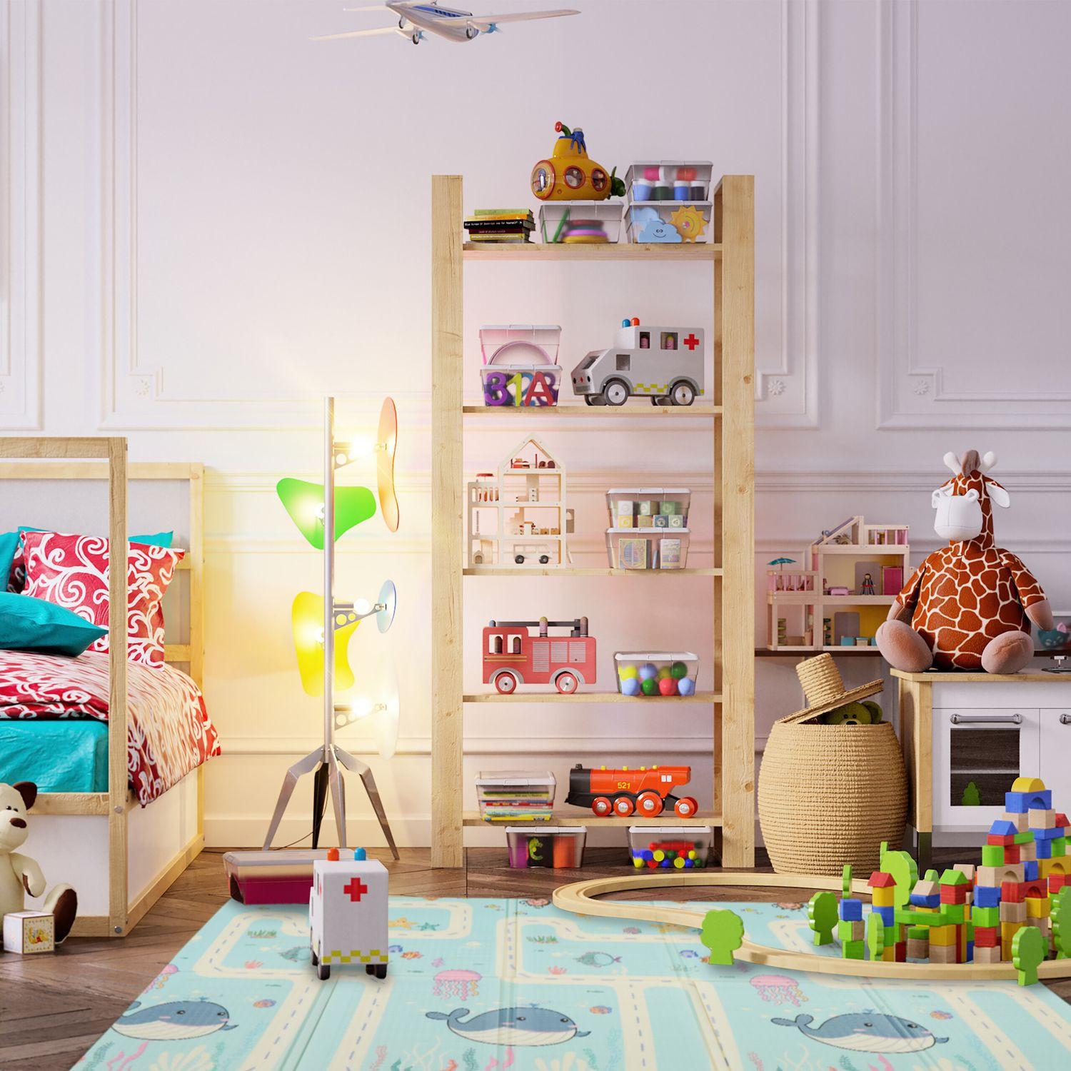 B2X Faltbare Spielmatte mit süßen Tiermotiven  