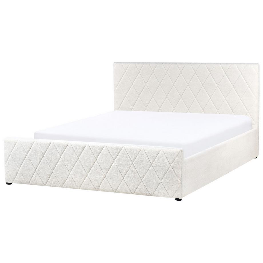 Beliani Lit ottoman en Bouclé  ROCHEFORT  