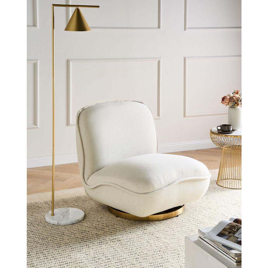 Beliani Drehsessel aus Stoff Modern MUREN  