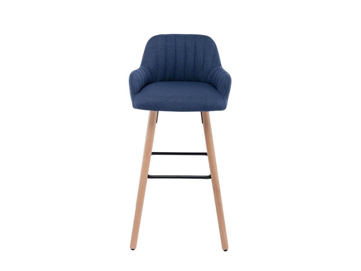 Vente-unique Barhocker - Stoff & Buche - Blau - ELEANA  
