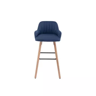 Vente-unique Barhocker - Stoff & Buche - Blau - ELEANA  