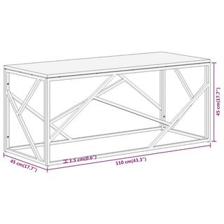VidaXL Couchtisch edelstahl  