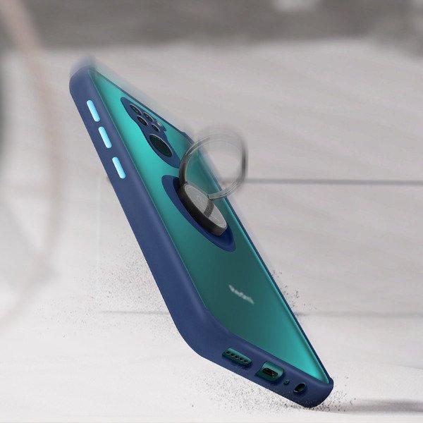 Avizar  Coque Xiaomi Redmi Note 9 Anneau Bleu 