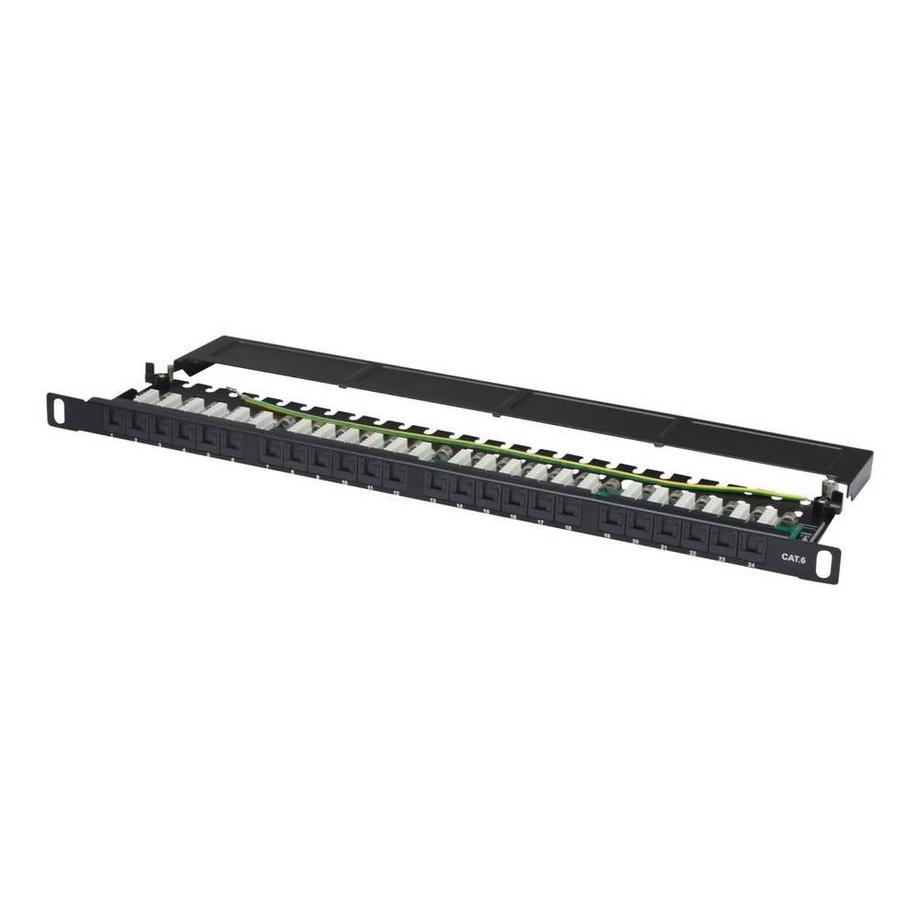 Digitus  24 Porte Patchpanel di rete 483 mm (19) CAT 6 0.5 U pronto all'uso 