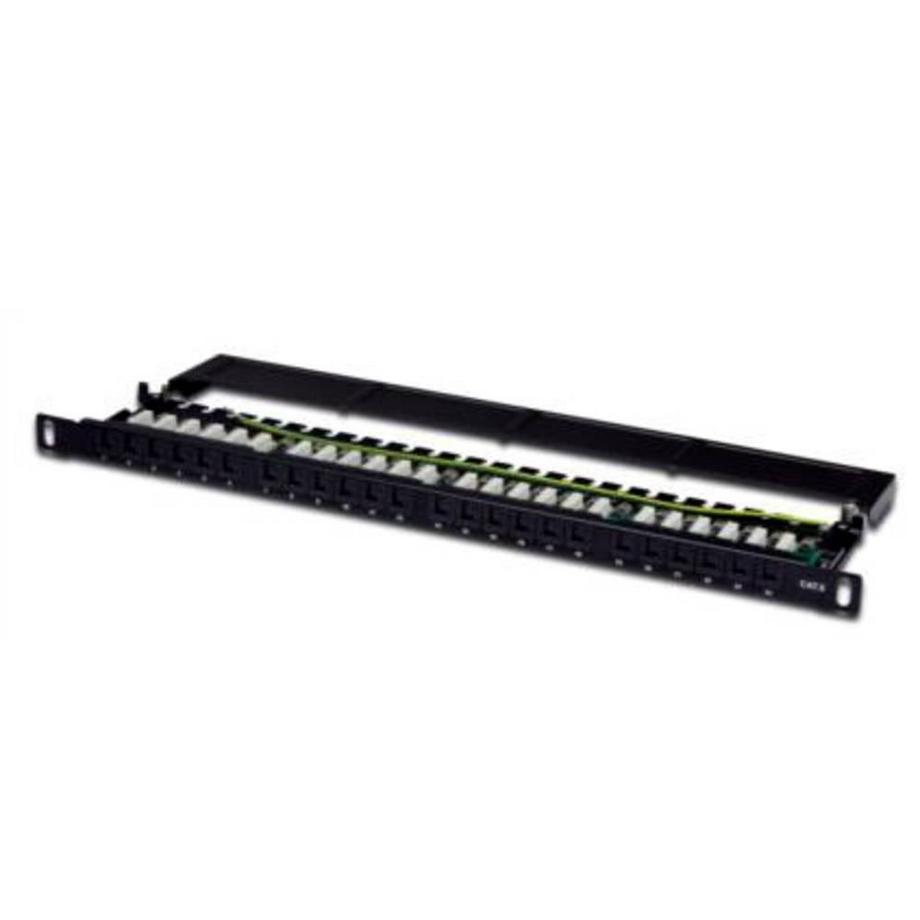 Digitus  24 Porte Patchpanel di rete 483 mm (19) CAT 6 0.5 U pronto all'uso 