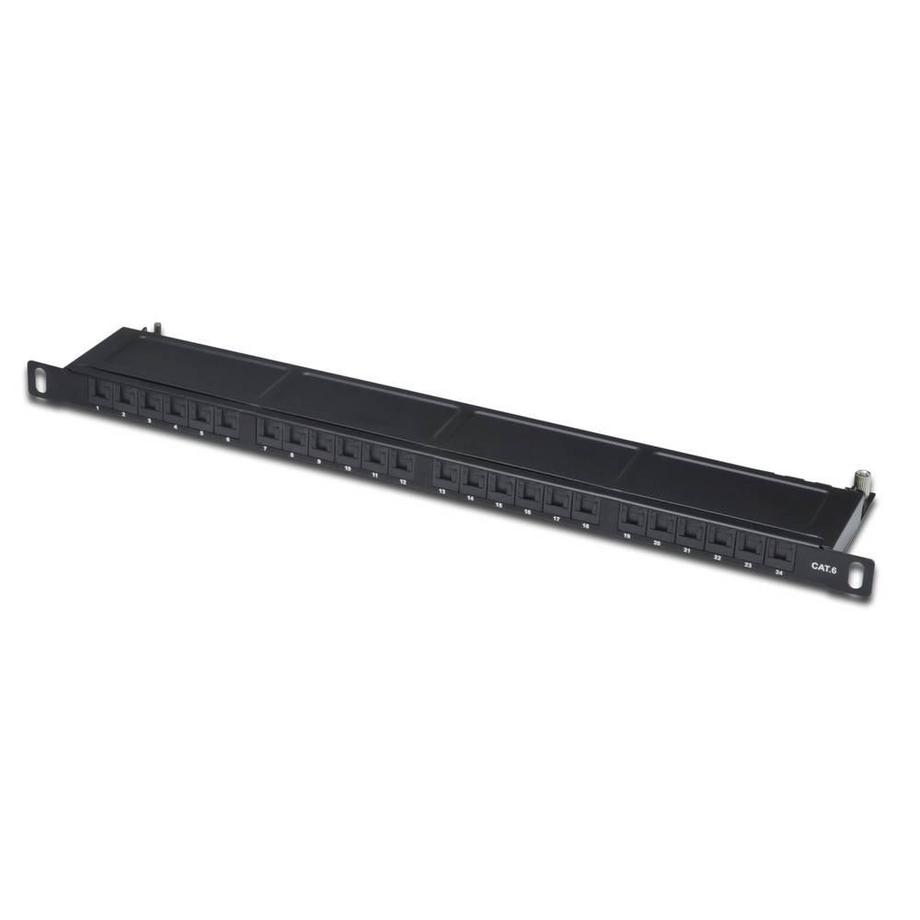 Digitus  24 Porte Patchpanel di rete 483 mm (19) CAT 6 0.5 U pronto all'uso 
