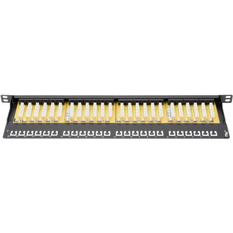 Digitus  24 Porte Patchpanel di rete 483 mm (19) CAT 6 0.5 U pronto all'uso 