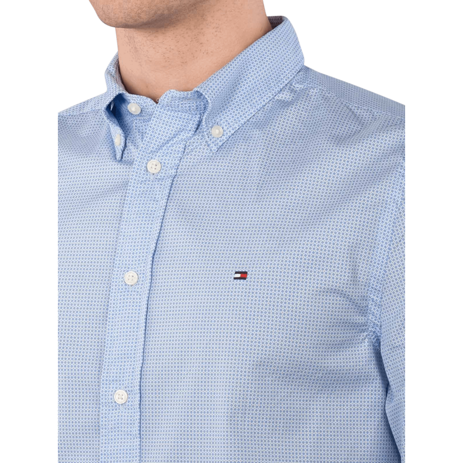 TOMMY HILFIGER  Flex Poplin Shirt Minimal Print 