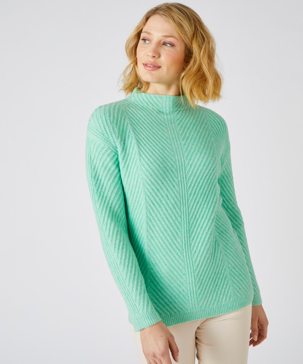 Image of Pullover Aus Musterstrick Mit Thermolactyl. Damen Blau 54/56