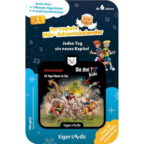 Tigermedia tigercard Die drei ??? Kids - 24 Tage Chaos im Zoo - Adventskalender (DE)  