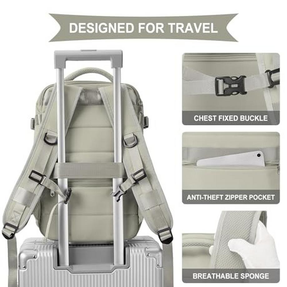 Only-bags.store Wasserdichter Laptop Reiserucksack für Flugzeug Handgepäck  
