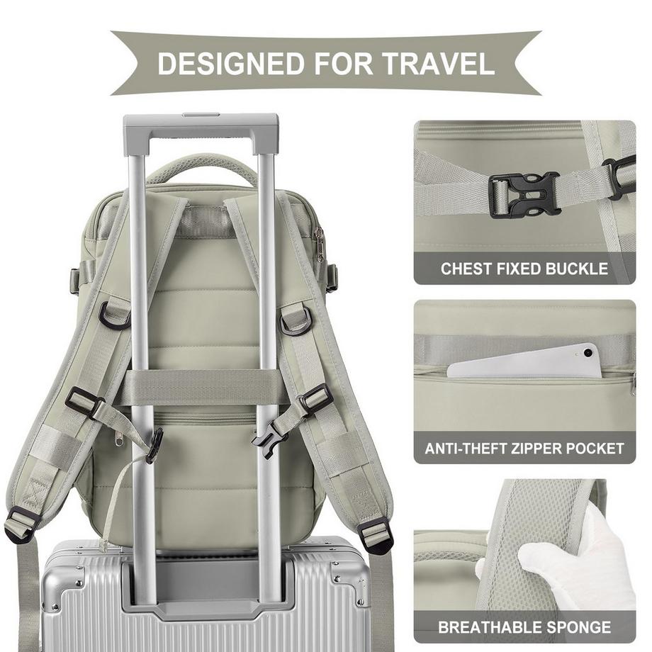 Only-bags.store Wasserdichter Laptop Reiserucksack für Flugzeug Handgepäck  
