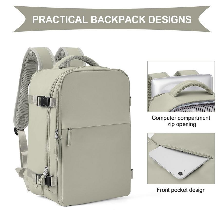 Only-bags.store Wasserdichter Laptop Reiserucksack für Flugzeug Handgepäck  