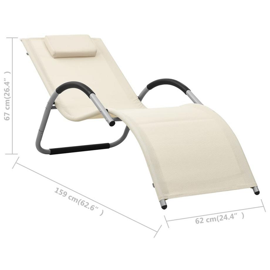VidaXL Chaise longue tissu  