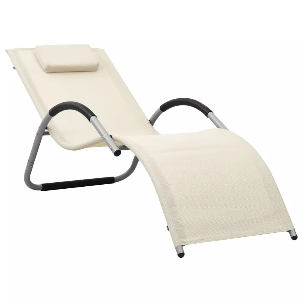 VidaXL - Chaise longue tissu, One Size, Light Beige