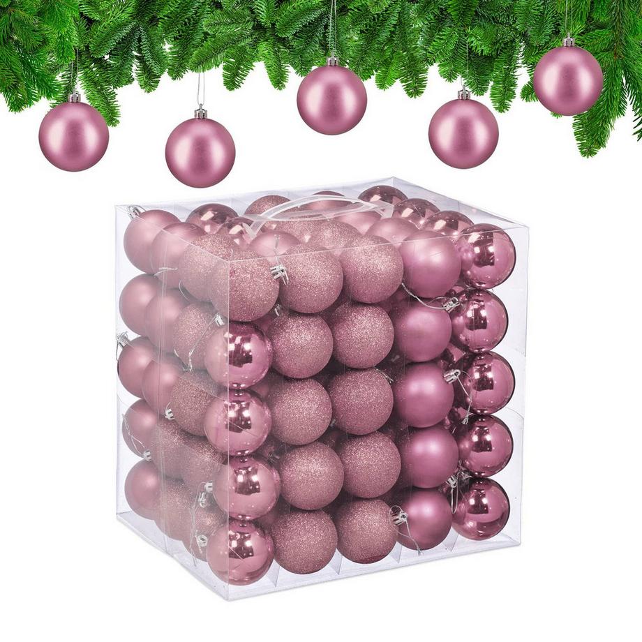 Set di palline per albero di Natale, confezione da 100
