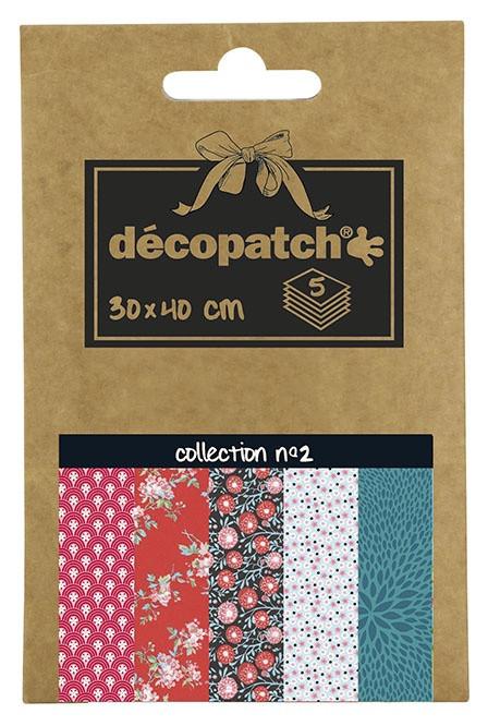 décopatch  Décopatch DP002O Kunstdruckpapier Kunstpapier 5 Blätter 