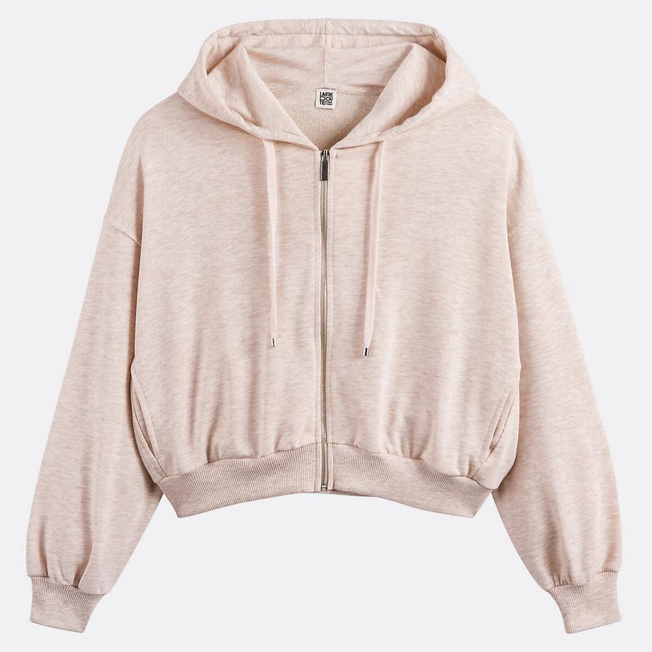 La Redoute Collections Kurzes Sweatshirt mit Reissverschluss und Kapuze  