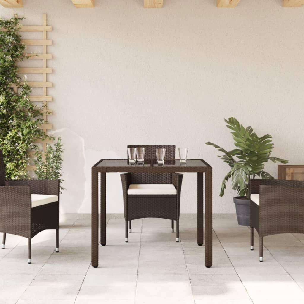 VidaXL Table de jardin rotin synthétique  